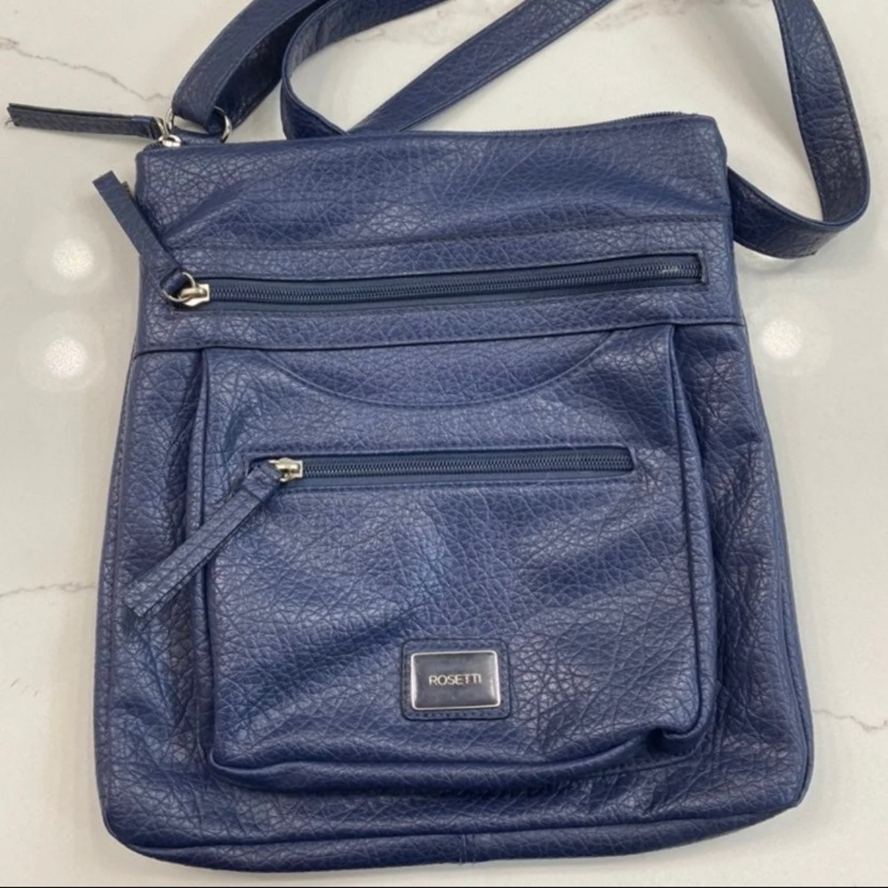 navy rosetti crossbody purse bag